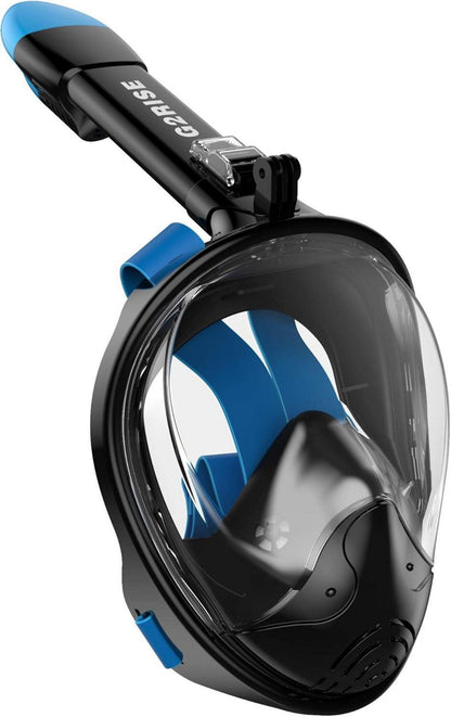 Schnorchelmaske Tauchmaske CO2-sicher Panoramablick Schwarz