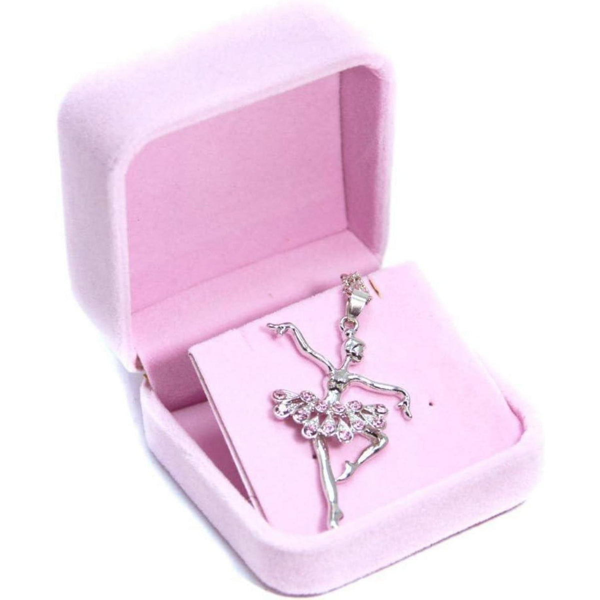 Ballerina Anhänger Halskette mit Kristall – Süßes Geschenk für Mädchen
