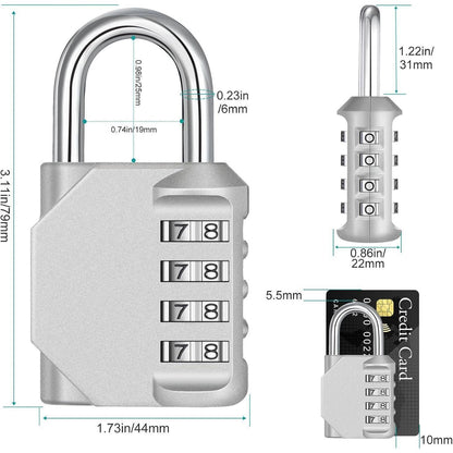 Zahlenschloss mit 4-stelliger Kombination für Fitnessstudio
