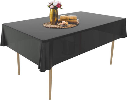 Einweg Tischdecke Kunststoff 137x274 cm Schwarz 6er Pack