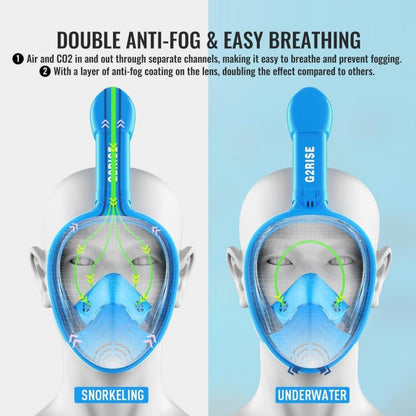 G2RISE® Schnorchelmaske Tauchmaske für Kinder und Erwachsene XS Kinder Blau
