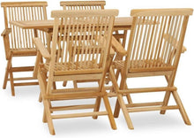 Teak Massiv Gartengarnitur 5-TLG. Sitzgruppe Wetterschutz