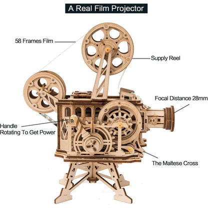 ROKR Vitascope Holzpuzzle Modellbausatz Hand-Generator