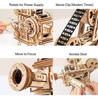 ROKR Vitascope Holzpuzzle Modellbausatz Hand-Generator