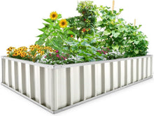 Hochbeet Metall Pflanzkübel Blumenkasten mit T-Etiketten & Handschuhen