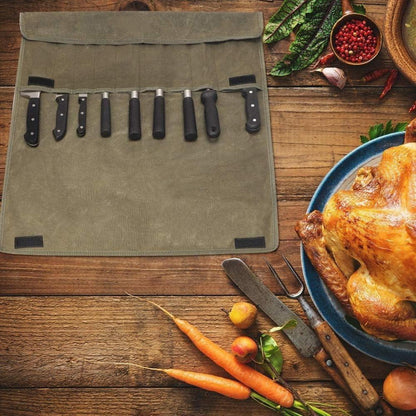 Aufbewahrungstasche für Küchenmesser, gewachstes