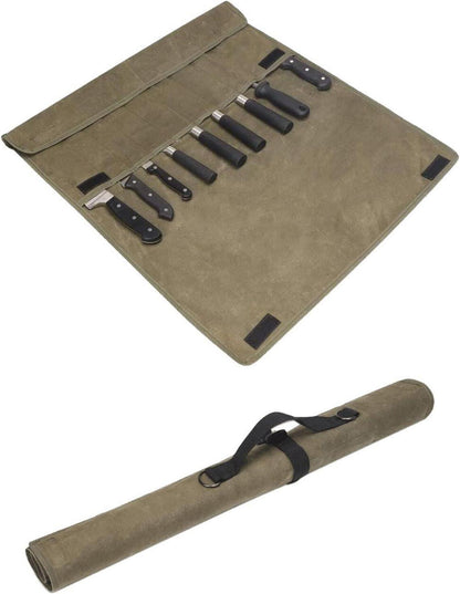 Küchenmesser Aufbewahrungstasche Canvas Einrollen 9 Fächer 73,7 cm