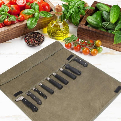 Aufbewahrungstasche für Küchenmesser Canvas 9 Fächer 73,7 cm