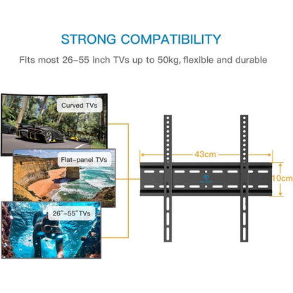 TV Wandhalterung 26-55 Zoll Flach Curved Fernseher Monitor