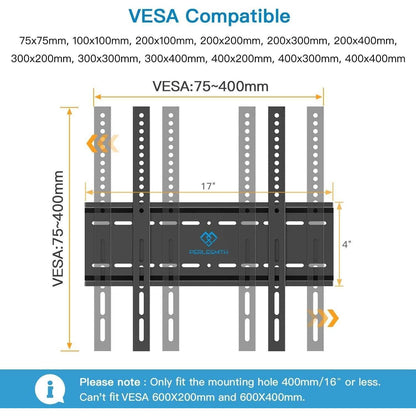 TV Wandhalterung 26-55 Zoll Flach Curved Fernseher Monitor