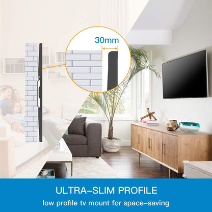 TV Wandhalterung für 26-55 Zoll Fernseher Flach&Curved bis 50kg, VESA 400x400mm