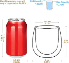 Doppelwandige Latte Macchiato Gläser Set Borosilikatglas 2er Set 250ml