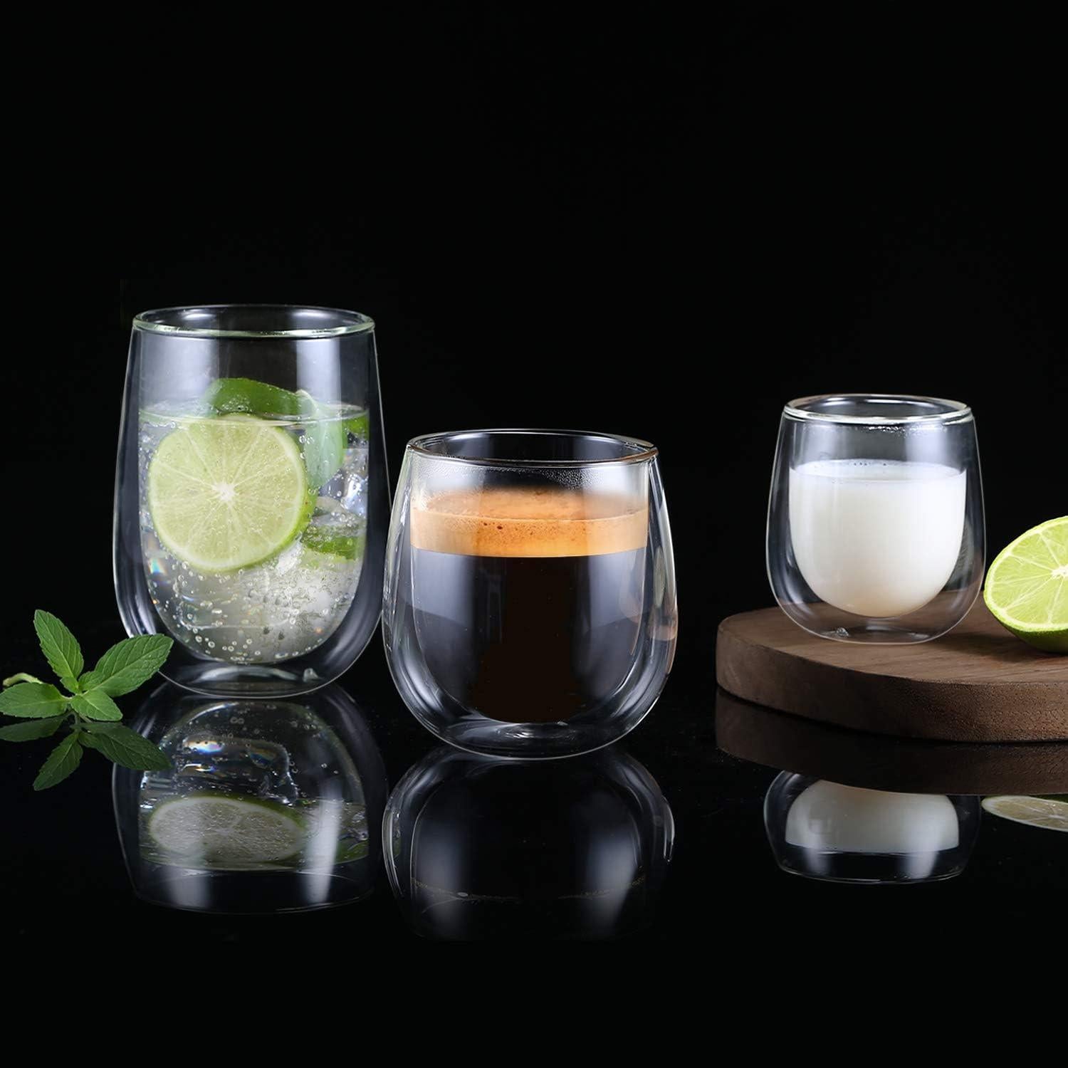 Doppelwandige Latte Macchiato Gläser Set Borosilikatglas 250ml 2er Set