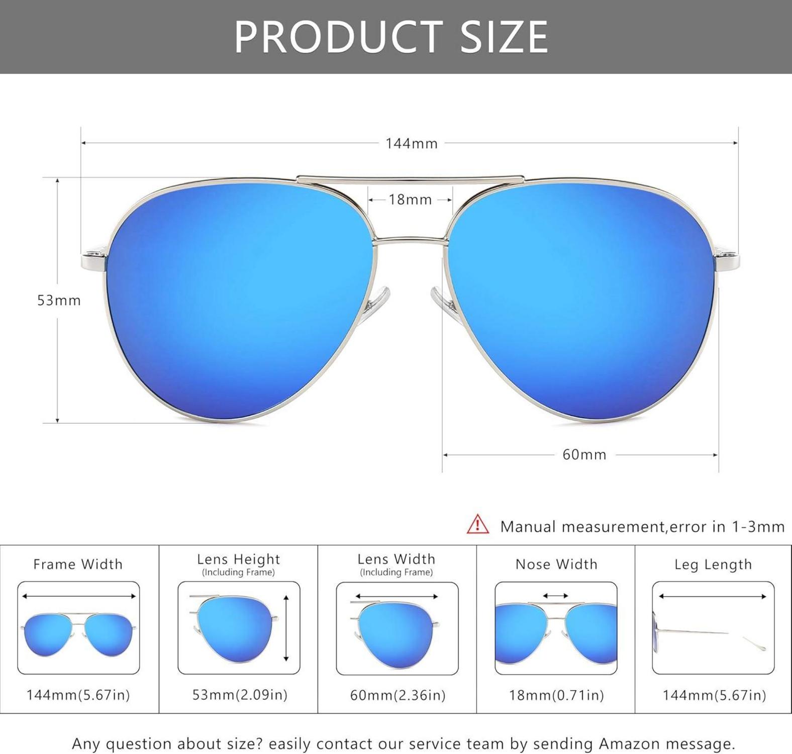 Übergroße Polarisierte Sonnenbrille für Frauen in Pilotenform