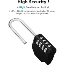 Zahlenschloss 2 Stücke 4 Stellig lang für Fitnessstudio