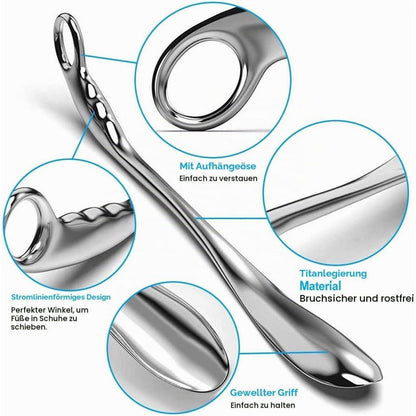 Langer Schuhlöffel aus Aluminium – Ergonomisch & Stabil (61cm)