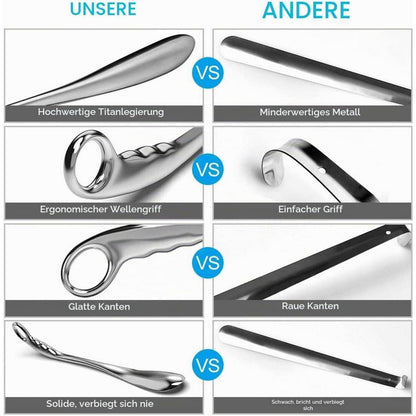 Langer Schuhlöffel aus Aluminium – Ergonomisch & Stabil (61cm)