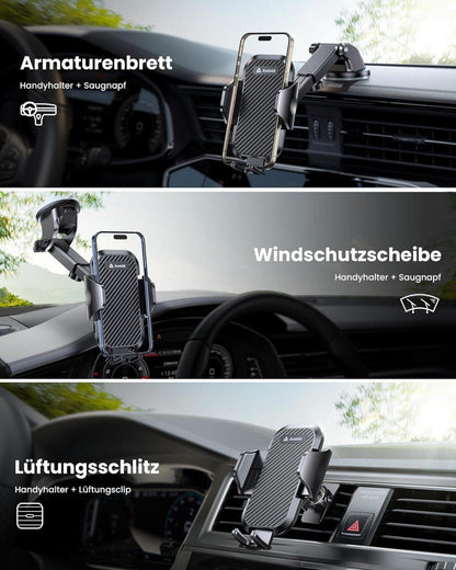 Handyhalterung Auto Saugnapf Lüftung Halter 3 in 1 Universal KFZ