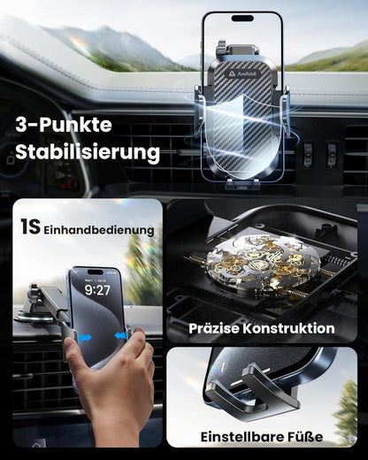 Handyhalterung Auto Saugnapf & Lüftung Halter Universale KFZ Autohalterung