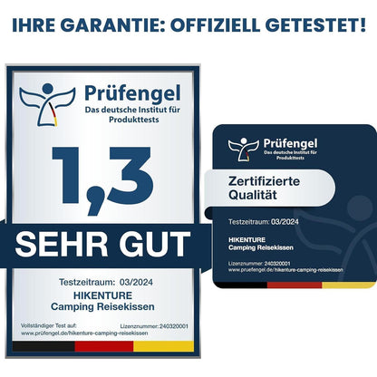 Aufblasbares Camping Kissen mit abziehbarem