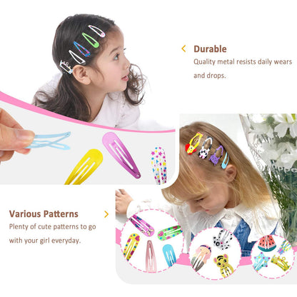 100er Set bunte Haarspangen für Mädchen
