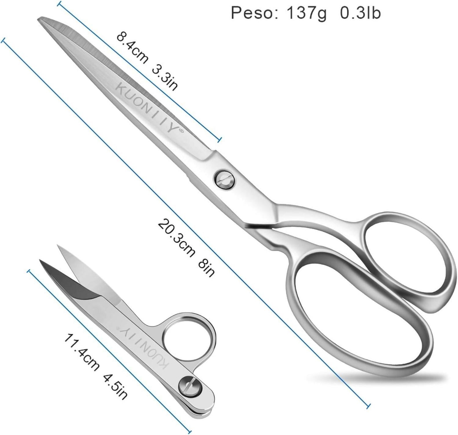 KUONIIY Schneiderschere 20 cm Extra scharfe Stoffschere