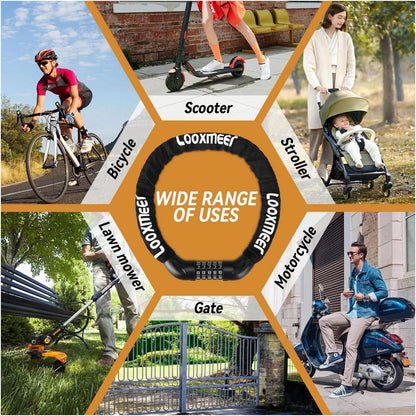 Fahrradschloss Zahlenschloss 90cm hohe Sicherheitsstufe