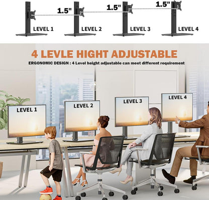LCD Monitorständer 33-81,3 cm freistehend höhenverstellbar drehbar bis 35 kg