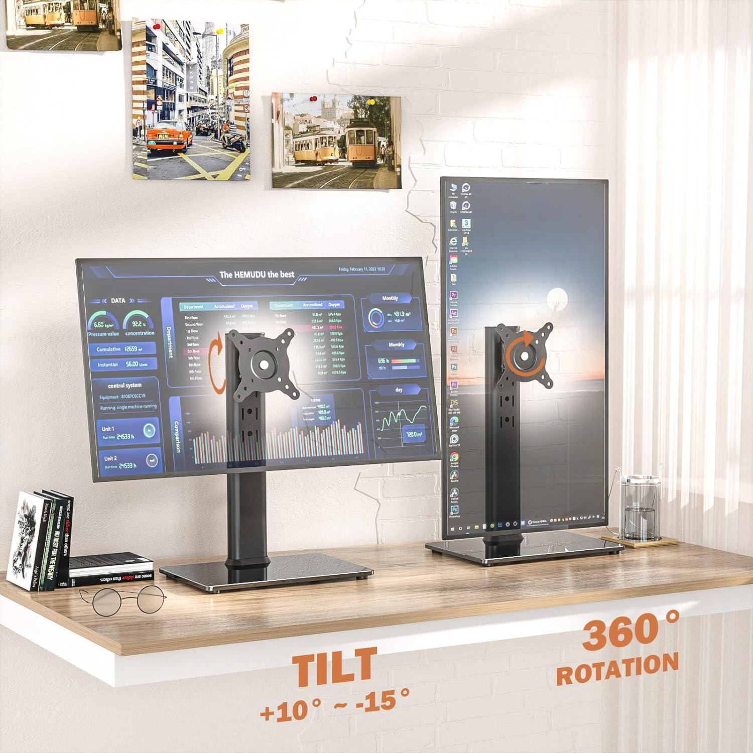 LCD Monitorständer höhenverstellbar mit Drehfunktion für 33-81,3 cm