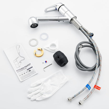 Einhebel Küchenarmatur mit 2 Strahlarten Ausziehbar Chrom