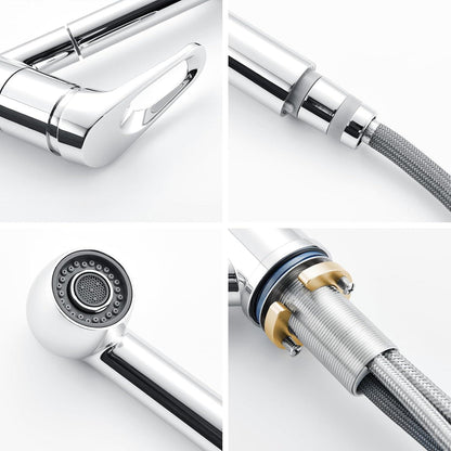 Auralum Einhebel Küchenarmatur mit 2 Strahlarten Chrom 360° schwenkbar