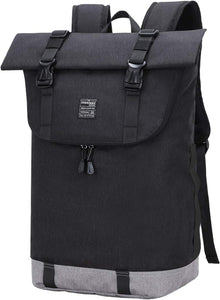 Wasserdichter Roll Top Laptop-Rucksack Schwarz 25L - Outdoor Rucksack