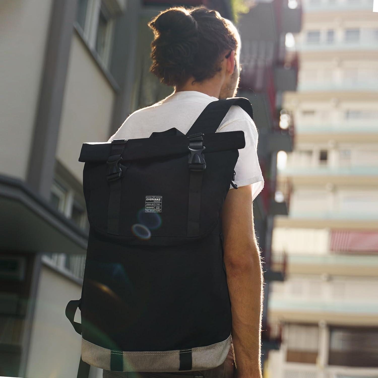 Laptop-Rucksack Roll Top Wasserdichter Wanderrucksack 25L