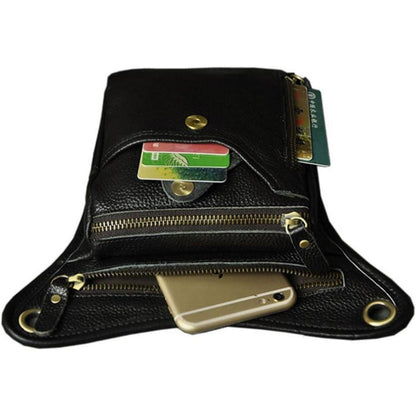 Leder Beintasche Vintage für Herren & Damen - Bauchtasche Outdoor