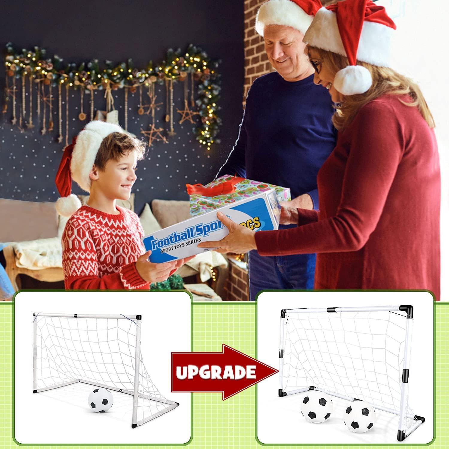 Kinder Fußballtore Set mit Fußball, Netz und Luftpumpe