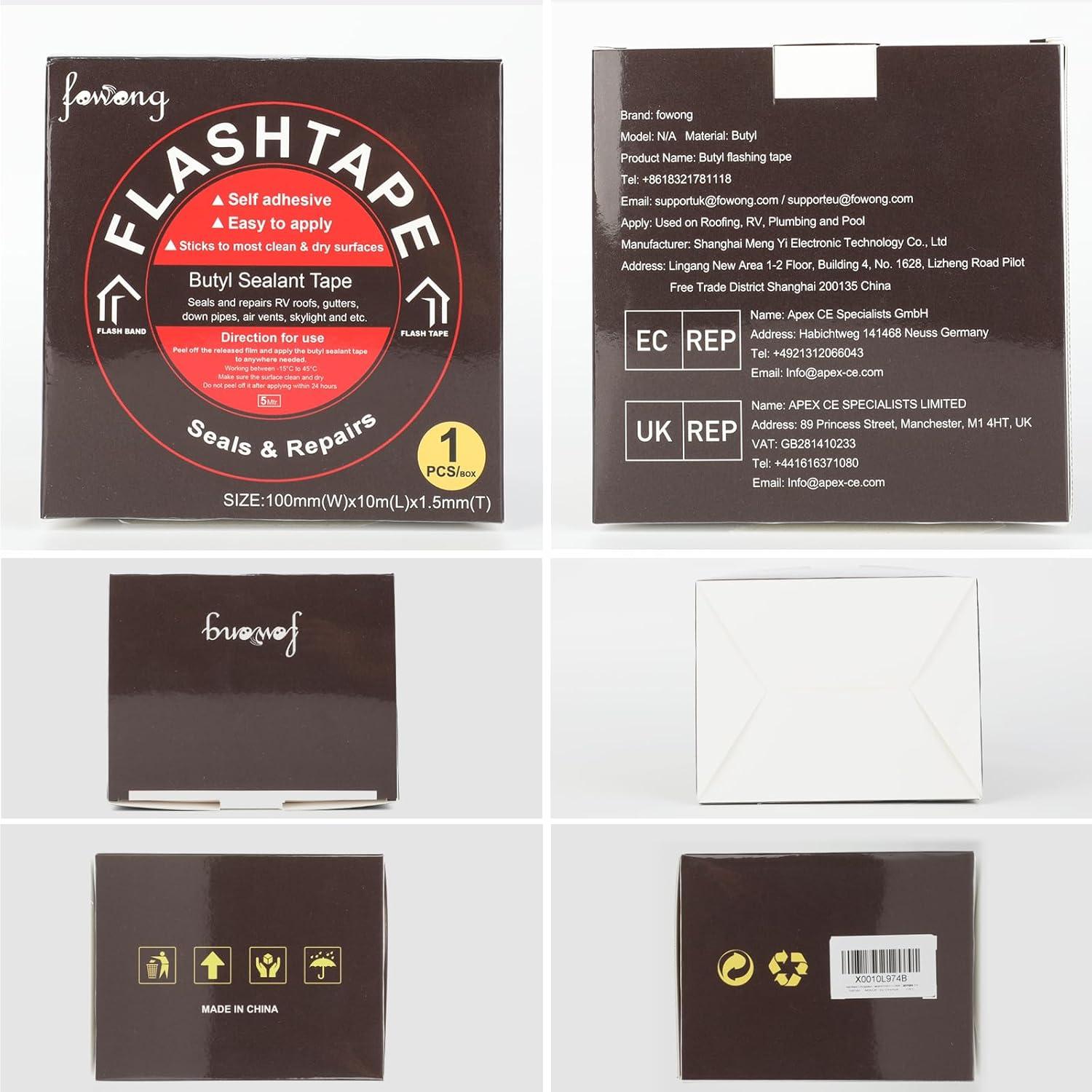 Wasserdichtes Aluminium Klebeband 10cm x 5m Selbstklebend für Reparaturabdichtung