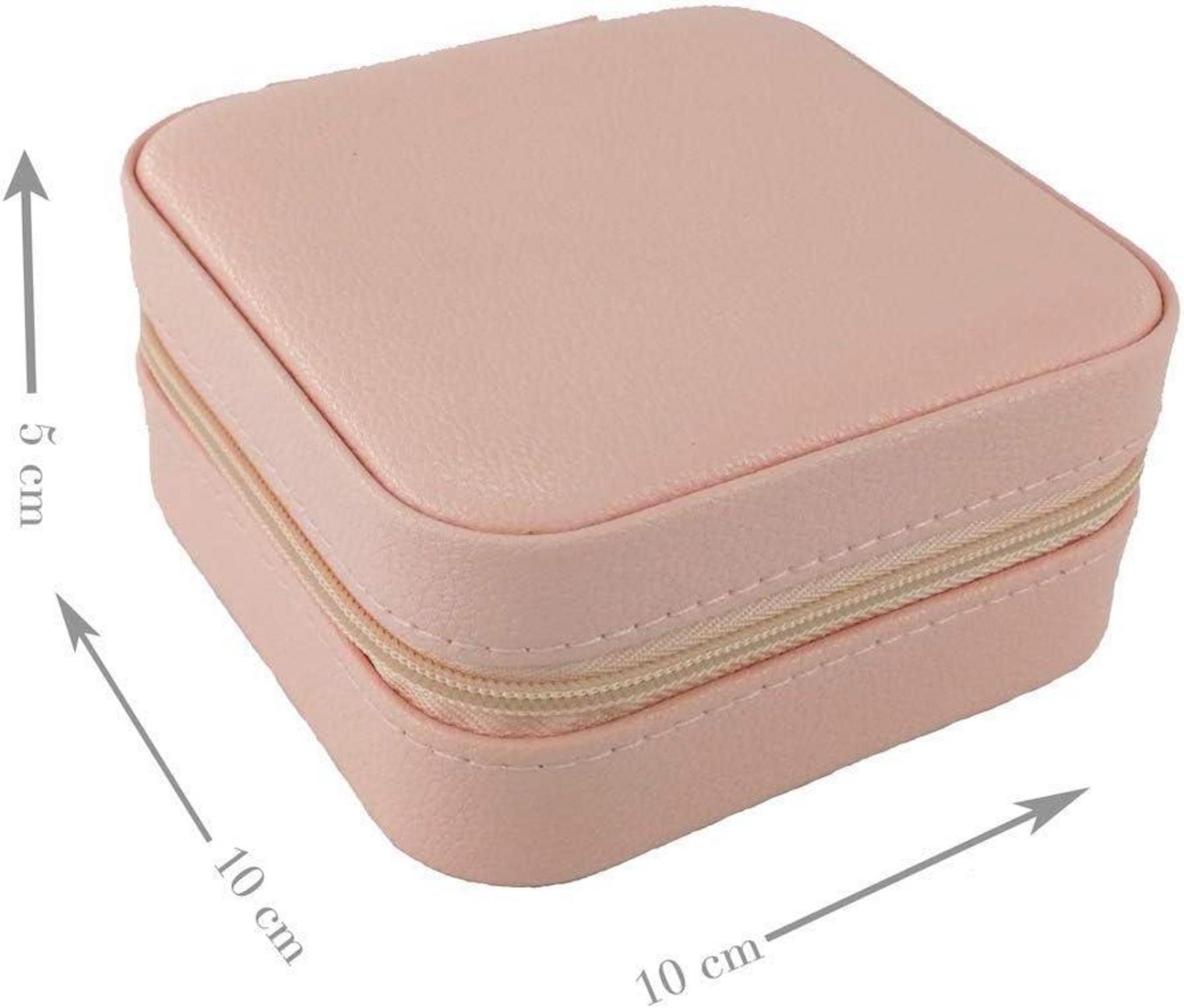 Kleine Reiseschmuckbox für Damen PU-Leder Aufbewahrungsbox Ringe Armbänder