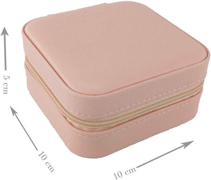Kleine Reiseschmuckbox für Damen PU-Leder Aufbewahrungsbox Ringe Armbänder