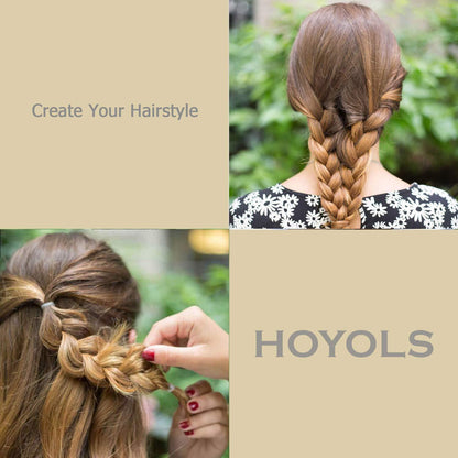 1000 Hoyols Haargummis Damen Mädchen klein goldfarben Soft TPR