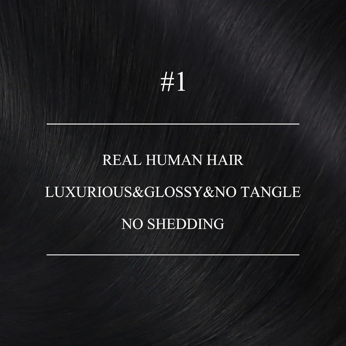 Echthaar Nanoring Extensions Schwarz 40 cm - 50g