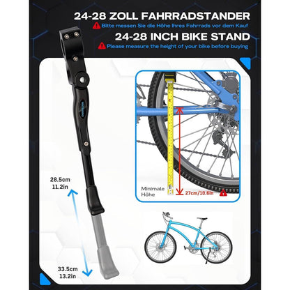 Fahrradständer Aluminium höhenverstellbar 24-28 Zoll blauschwarz