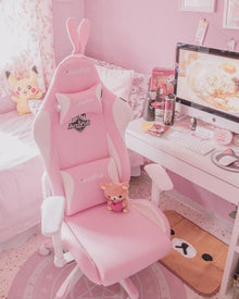 Gaming-Stuhl AutoFull C2 Pink Bunny mit Lendenwirbelstütze