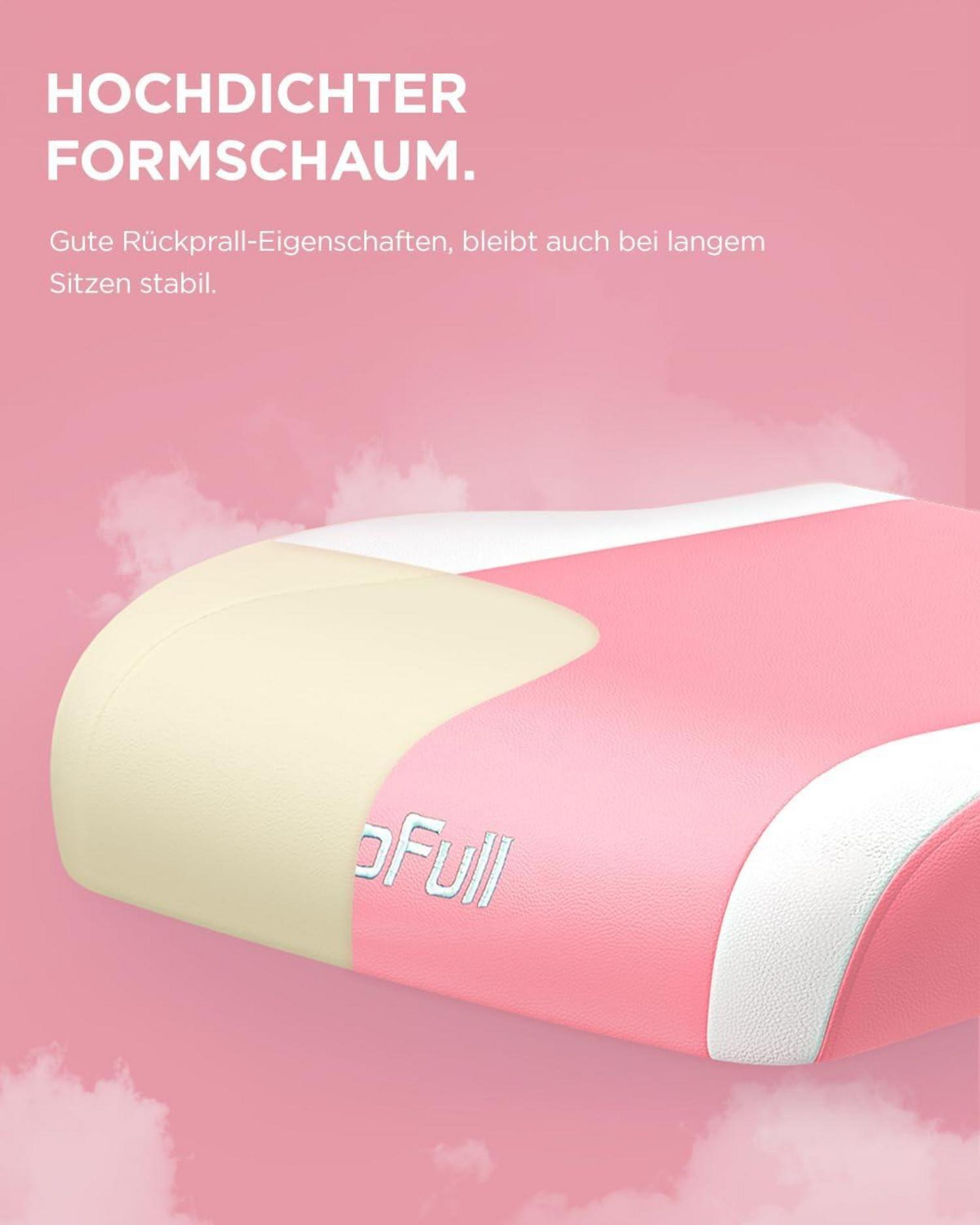 Gaming-Stuhl AutoFull C2 Pink Bunny mit Lendenwirbelstütze & hoher Rückenlehne