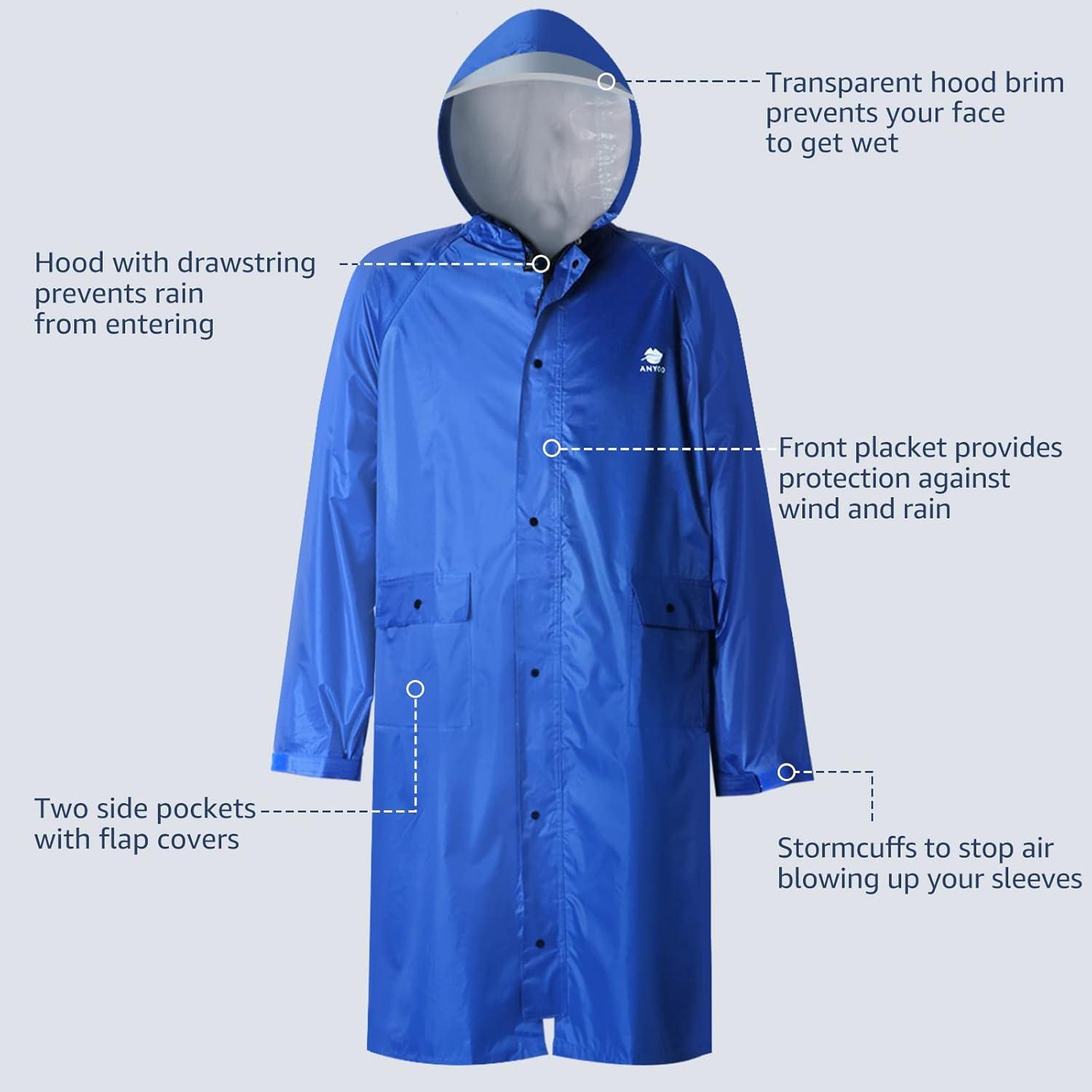 ANYOO Wasserdichter Regenmantel Radfahren Regen Poncho Outdoor Camping
