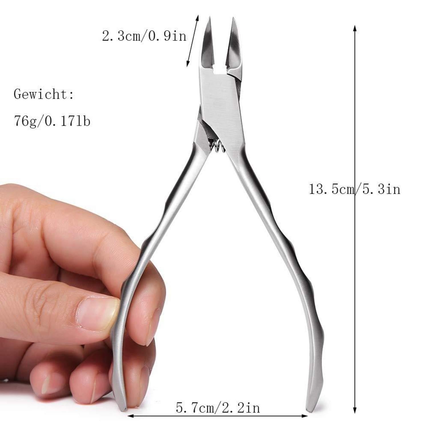 Nagelzange Premium Edelstahl für eingewachsene Nägel 14cm