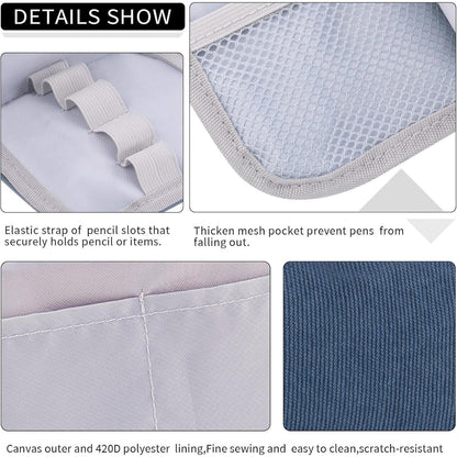 Großes Federmäppchen Schreibwarenbeutel Violett für Schule