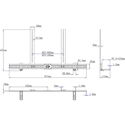 Universal Soundbar Halterung bis