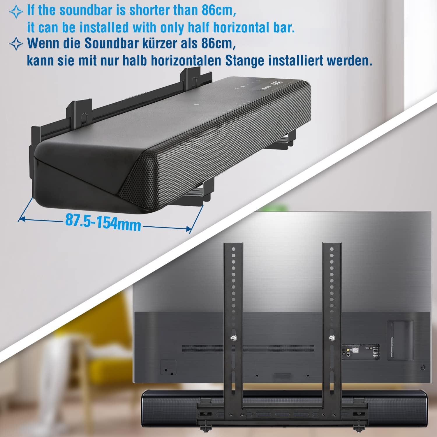 Universal Soundbar Halterung bis 9kg Anti-Rutsch TV Stand Wand Montage MD5425