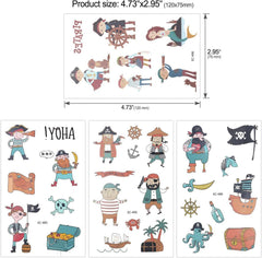 Piraten Temporäre Tattoos Set Kindergeburtstag Mitgebsel