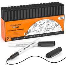 Schuttle Art 60 schwarze Magnet-Whiteboard-Marker-Set